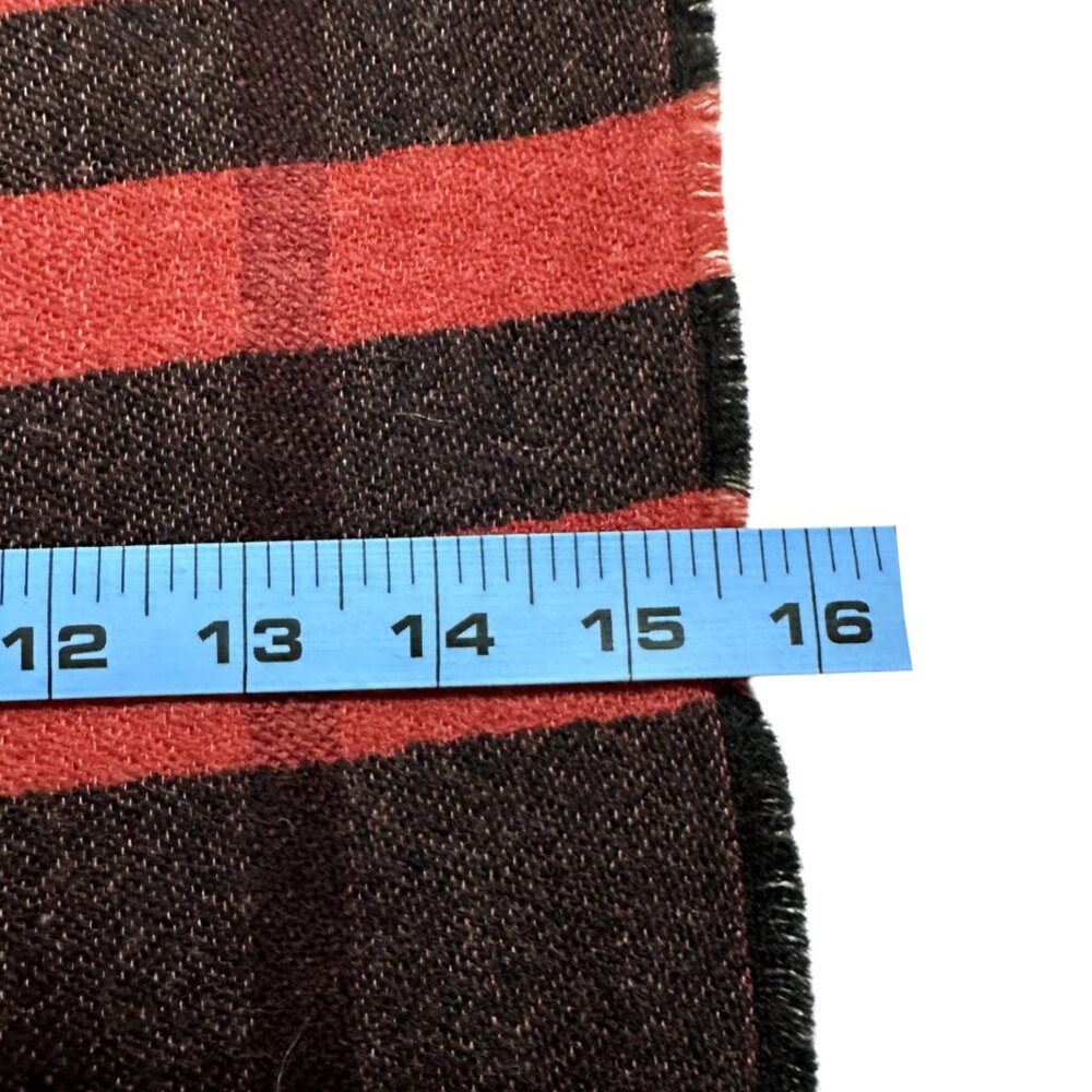 Burberry Lightweight Nova Check Scarf Red/Black Scarf for Women Made In England - Picture 6 of 7